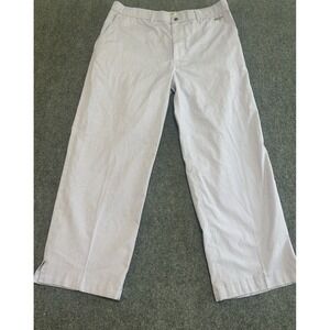 iliac Golf Pants Men's True 36x30* purple pin stripe‎  Leather Trim Pockets USA